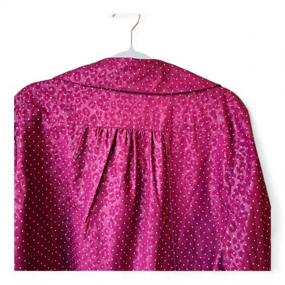 NWT Chico's Zenergy Cherry Red Jacket Size 4 20 22 Polka Dot Animal Print Anarok - Picture 9 of 12